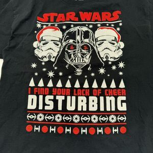 Star Wars LARGE Darth Vader I Find Your Lack of Cheer Disturbing Holiday T-Shirt